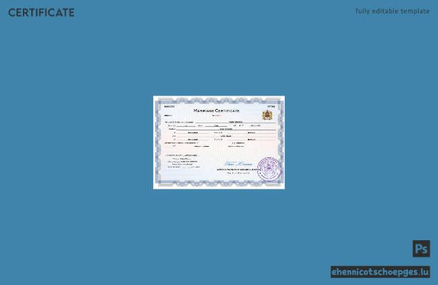 Marokkanische Heiratsurkunde – Beispielansicht in Word und PDF